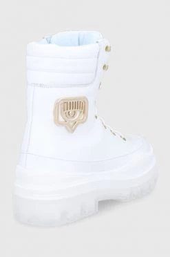 Γυναικεία Μποτάκια Δερμάτινα Workers Chiara Ferragni χρώμα: άσπρο -Φτηνός Chiara Ferragni Κατάστημα unnamed file 101