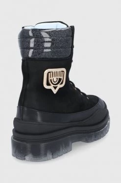 Γυναικεία Μποτάκια Workers σουέτ Chiara Ferragni χρώμα: μαύρο -Φτηνός Chiara Ferragni Κατάστημα unnamed file 111