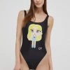 Γυναικεία Ολόσωμα Μαγιό Chiara Ferragni μαύρο