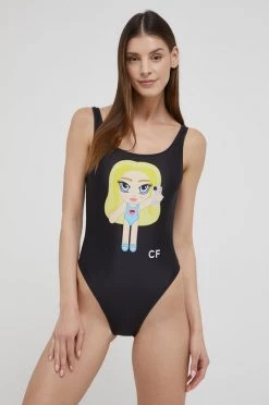 Γυναικεία Ολόσωμα Μαγιό Chiara Ferragni μαύρο