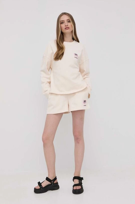 Γυναικεία Χωρίς φερμουάρ Μπλούζα Chiara Ferragni χρώμα: μπεζ, 4 Γυναικεία Χωρίς φερμουάρ Μπλούζα Chiara Ferragni χρώμα: μπεζ, - Image 2