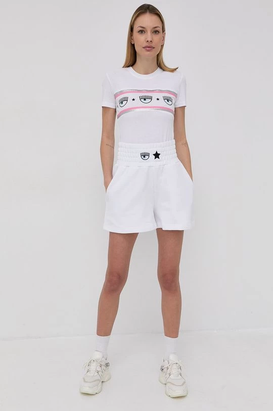 Γυναικεία Κοντομάνικο Βαμβακερό μπλουζάκι Chiara Ferragni άσπρο 5 Γυναικεία Κοντομάνικο Βαμβακερό μπλουζάκι Chiara Ferragni άσπρο - Image 3