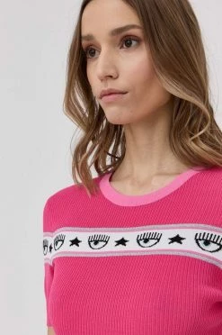 Γυναικεία Κοντομάνικο Μπλουζάκι Chiara Ferragni χρώμα: ροζ -Φτηνός Chiara Ferragni Κατάστημα unnamed file 1450