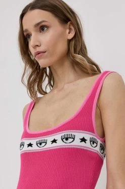 Γυναικεία Φορέματα Φόρεμα Chiara Ferragni ροζ, -Φτηνός Chiara Ferragni Κατάστημα unnamed file 1455