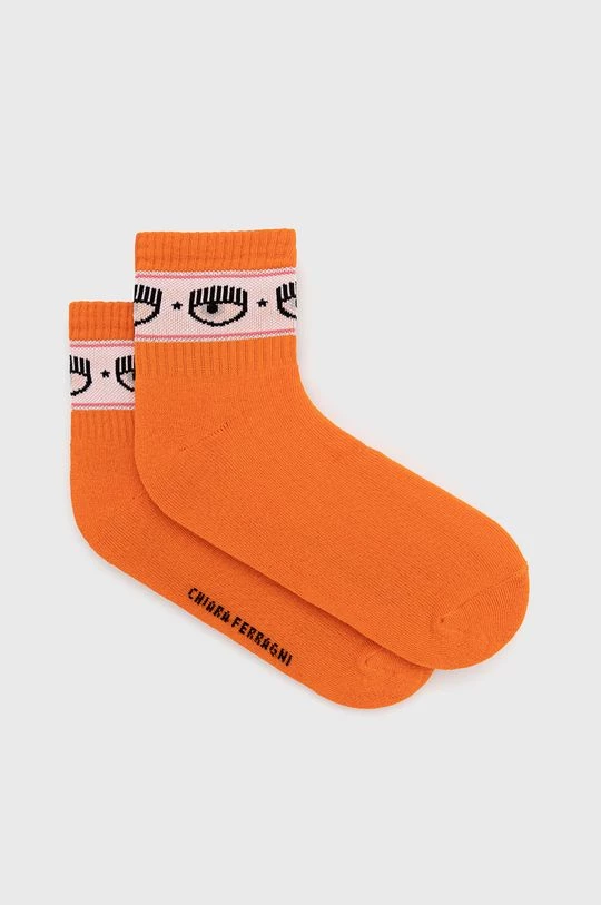 Γυναικεία Κάλτσες Chiara Ferragni χρώμα: πορτοκαλί 3 Γυναικεία Κάλτσες Chiara Ferragni χρώμα: πορτοκαλί