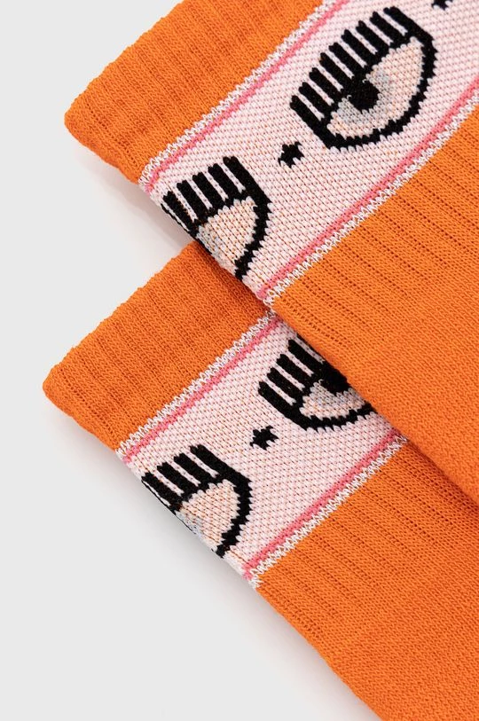 Γυναικεία Κάλτσες Chiara Ferragni χρώμα: πορτοκαλί 4 Γυναικεία Κάλτσες Chiara Ferragni χρώμα: πορτοκαλί - Image 2