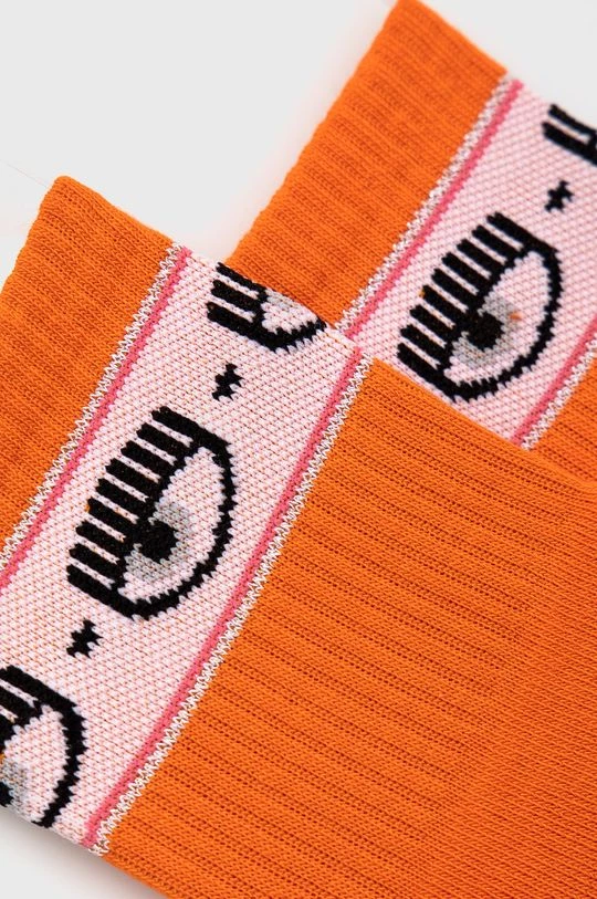Γυναικεία Κάλτσες Chiara Ferragni χρώμα: πορτοκαλί 4 Γυναικεία Κάλτσες Chiara Ferragni χρώμα: πορτοκαλί - Image 2
