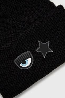 Γυναικεία Σκουφιά Σκουφί από μείγμα μαλλιού Chiara Ferragni μαύρο, -Φτηνός Chiara Ferragni Κατάστημα unnamed file 218