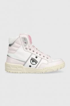 Γυναικεία Sneakers Δερμάτινα αθλητικά παπούτσια Chiara Ferragni Cf1 High ροζ