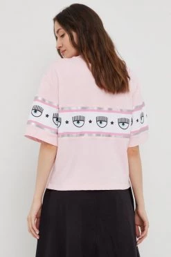 Γυναικεία Κοντομάνικο Βαμβακερό μπλουζάκι Chiara Ferragni ροζ -Φτηνός Chiara Ferragni Κατάστημα unnamed file 404