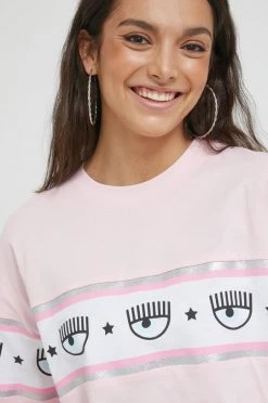 Γυναικεία Κοντομάνικο Βαμβακερό μπλουζάκι Chiara Ferragni ροζ -Φτηνός Chiara Ferragni Κατάστημα unnamed file 608