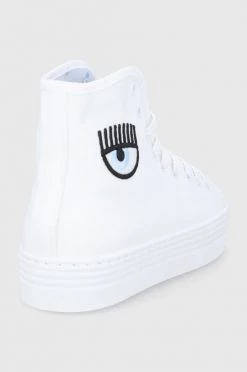 Γυναικεία Ψηλά Πάνινα παπούτσια Chiara Ferragni χρώμα: άσπρο -Φτηνός Chiara Ferragni Κατάστημα unnamed file 726