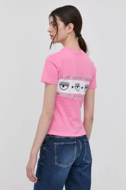 Γυναικεία Κοντομάνικο Βαμβακερό μπλουζάκι Chiara Ferragni μοβ -Φτηνός Chiara Ferragni Κατάστημα unnamed file 902