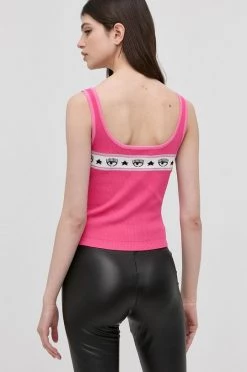 Γυναικεία Αμάνικος Chiara Ferragni - Top Logomania έντονο ροζ -Φτηνός Chiara Ferragni Κατάστημα unnamed file 907