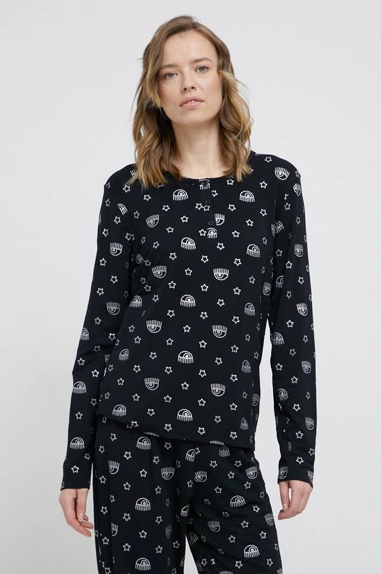 Γυναικεία Πιτζάμα Chiara Ferragni χρώμα: μαύρο 4 Γυναικεία Πιτζάμα Chiara Ferragni χρώμα: μαύρο - Image 2